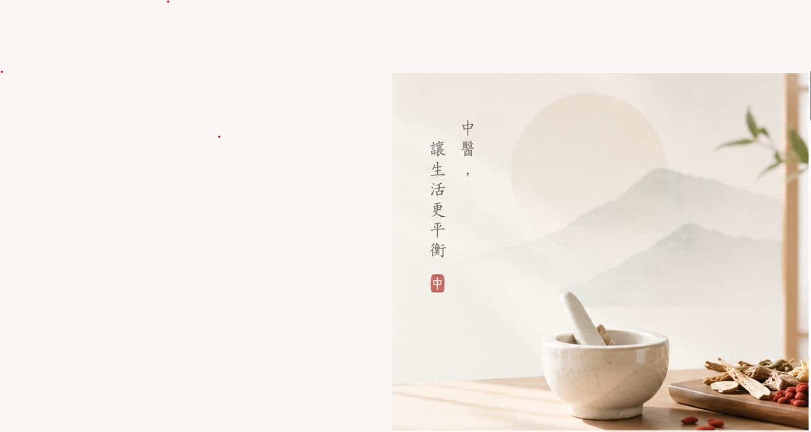 Mortar and pestle with Chinese herbs